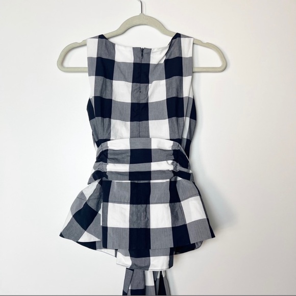 Studio Nicholson gingham front tie blouse - Picture 4 of 5